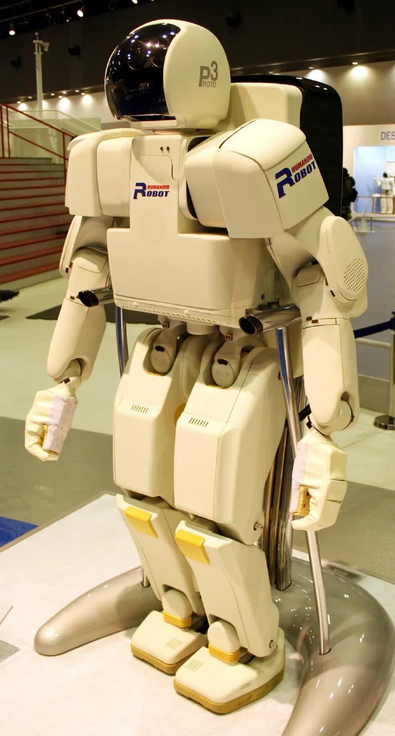 Honda P3 humanoid robot shown at the Honda Fan Fun Lab in Motegi