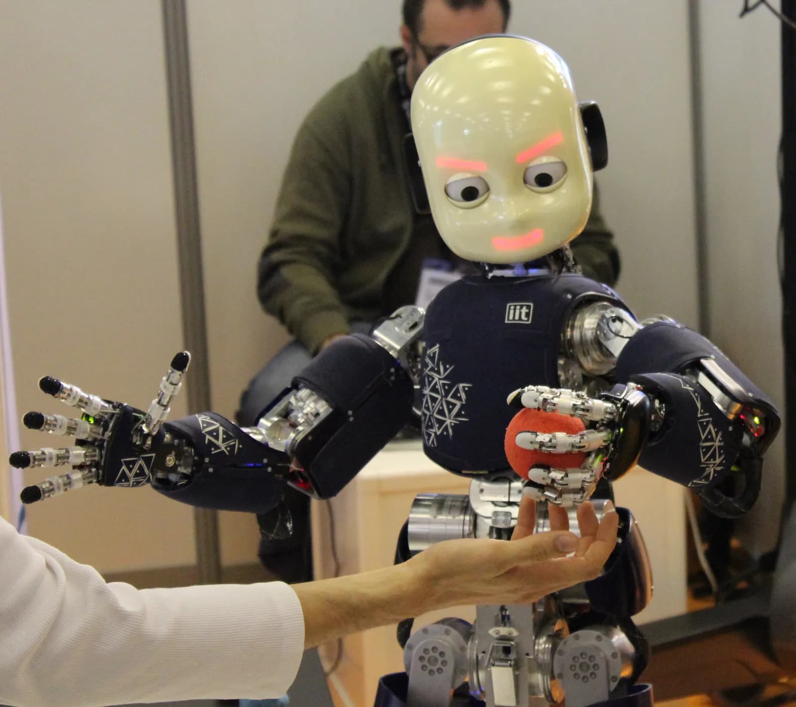 iCub robot displayed at the Innorobo 2014 trade show in Lyon